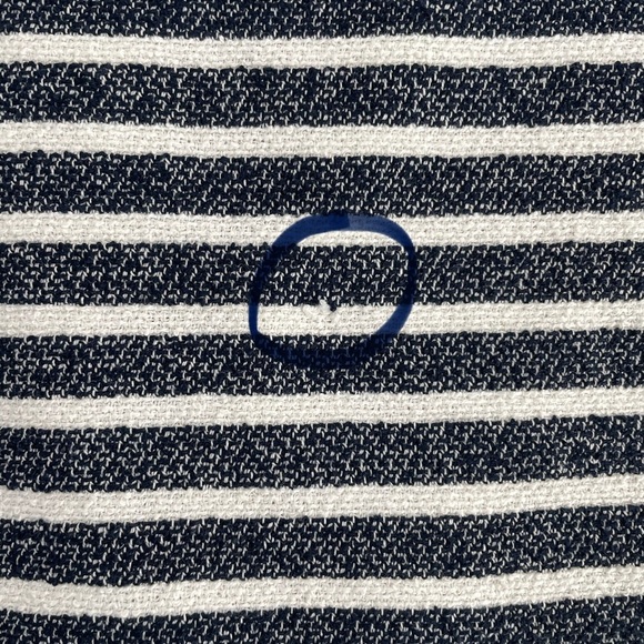 Ann Taylor Cotton Blend Nubby Zip Kick Pleat Lined Soft Black Off White Skirt - Picture 11 of 12